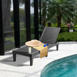 Sturdy construction and 6 reinforced legs offer strong support<br>Adjustable backrest with 5 positions can meet your different needs<br>Simple and stylish style can well match with other outdoor furniture<br>The hollowed-out design helps to ventilate and 