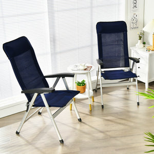 The outdoor chair is designed to provide you great comfort and relaxation. Made of high-quality aluminum and iron  this chair features an outstanding sturdiness and a strong weight-bearing capacity of 300lbs. Â  The chair has 7 levels of the adjustable ba