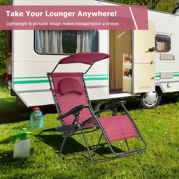 Steel tubes frame  durable and sturdy Incline and adjustable back to fit your body A removable headrest comes with to add comfort With a removable cup and magazine holder A adjustable sun shade canopy provided to protect your head from the ultraviolet ray