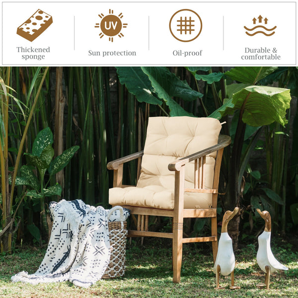Superior sponge offers comfortable and soft sitting experience for you <br>Woven suede bedford cord provides smooth feeling and extra comfort <br>Convenient for you to suit different furniture with three-fold design <br>High quality string ties are not ea