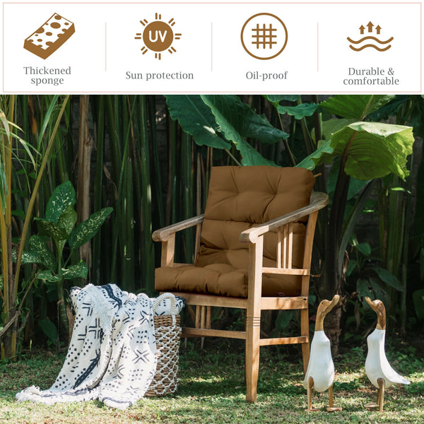 Superior sponge offers comfortable and soft sitting experience for you <br>Woven suede bedford cord provides smooth feeling and extra comfort <br>Convenient for you to suit different furniture with three-fold design <br>High quality string ties are not ea