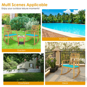 It will be a great experience to relax on a patio rocker with gentle rocking and cozy breeze. Â  And this patio rocking chair will be your perfect choice. The rocking chair is designed with a scientific sturdy base  and your body will be always within the