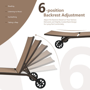 Heavy duty steel frame with anti-rust surface for steady performance Non-slip foot pads for additional stability and floor protection Avoid stuffiness with breathable and fast-drying fabric 6-position adjustable backrest for various demands Suitable for r