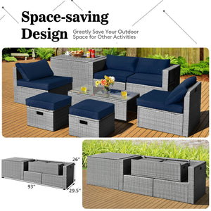 The full set comes in 4 separate packages  which might not arrive on the same day<br>8-piece seat for more creative combinations<br>Fetch different belongings with ease because of the practical coffee table<br>Sturdier and safer to use with high quality t