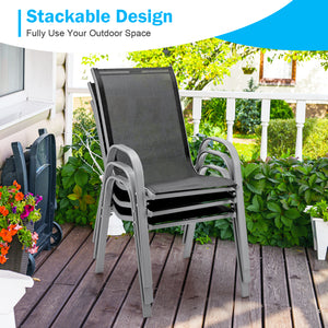 Suitable for 4 people to have a great meal<br>The tabletop can be expanded from 31.5â€ to 63â€ / 80 cm to 160 cm<br>The table is made of rustproof and all-weather aluminum<br>4 L-shaped fixing brackets and adjustable footpads for stability<br>Tilted bac