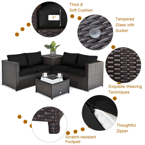 Ship in 4 boxes  may arrive on different days<br>2 bags of screws are packed in the different boxes (1 bag of screws in the fire pit table box and another bag of screws in the first sofa set box)<br>Make outdoor gatherings warmer with 50 000 BTU Â  Â <br>