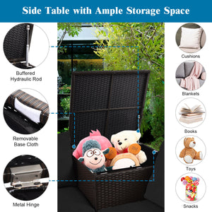 Â Deliver in 4 boxes  may not arrive on the same day<br>Â 2 bags of screws are packed in the different boxes (1 bag of screws in the fire pit table box and another bag of screws in the first sofa set box)<br>Â 1 fire pit table  1 coffee table  1 storage b
