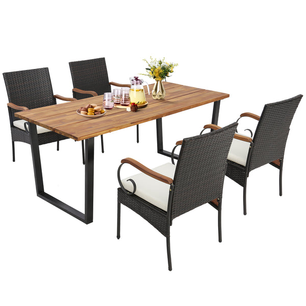 Will be delivered in 2 packages so the arriving time may vary<br>Each box includes a corresponding screw bag<br>Cozy to sit with ergonomic seat and elastic cushions<br>Easy to remove and wash the cushion cover with zipper design<br>Built-to-last PE rattan