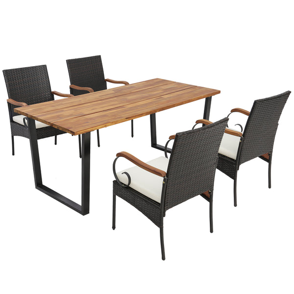 Will be delivered in 2 packages so the arriving time may vary<br>Each box includes a corresponding screw bag<br>Cozy to sit with ergonomic seat and elastic cushions<br>Easy to remove and wash the cushion cover with zipper design<br>Built-to-last PE rattan