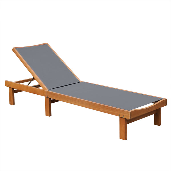 Great for reading  sunbathing  and taking a nap with 5-position adjustment<br>Avoid stuffiness even in the hot summer due to breathable and quick-drying fabric<br>Solid eucalyptus wood and sturdy steel for strong stability<br>Can be used by the whole fami