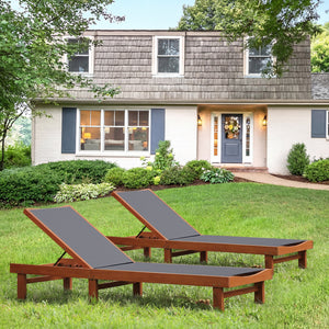 Great for reading  sunbathing  and taking a nap with 5-position adjustment<br>Avoid stuffiness even in the hot summer due to breathable and quick-drying fabric<br>Solid eucalyptus wood and sturdy steel for strong stability<br>Can be used by the whole fami