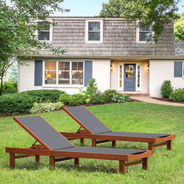 Great for reading  sunbathing  and taking a nap with 5-position adjustment<br>Avoid stuffiness even in the hot summer due to breathable and quick-drying fabric<br>Solid eucalyptus wood and sturdy steel for strong stability<br>Can be used by the whole fami