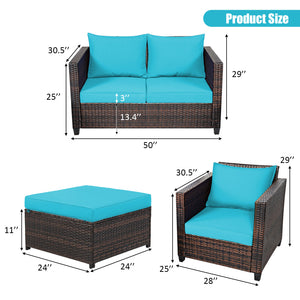 Durable and weather-resistant material can be used for a long time<br>Sturdy frame ensures strong stability and large bearing capacity<br>Removable cushion cover with zipper makes it convenient to clean<br>Soft sponge cushions and pillows provide more com