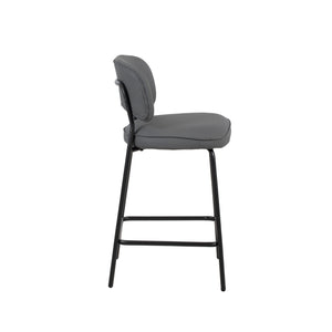 Blythe - Vegan Leather Counter Chair (Set of 2) - Gray