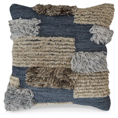 Your eye for playful-yet-simple style takes a textural spin with this pillow. Hand-knotted stripes craft a patchwork look thatâ€™s both inviting and imaginative. Effortlessly chic, this accent piece creates a sense of cozy charm.<br/><br/><b>Product Featu