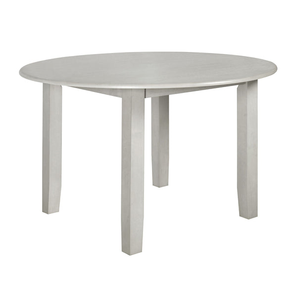Discover the Pascal Wood Round Dining Table in Driftwood Gray, a refined and versatile addition to any dining area. Crafted from a durable combination of solid Rubberwood and manufactured woods, this table promises long-lasting stability and strength. Its