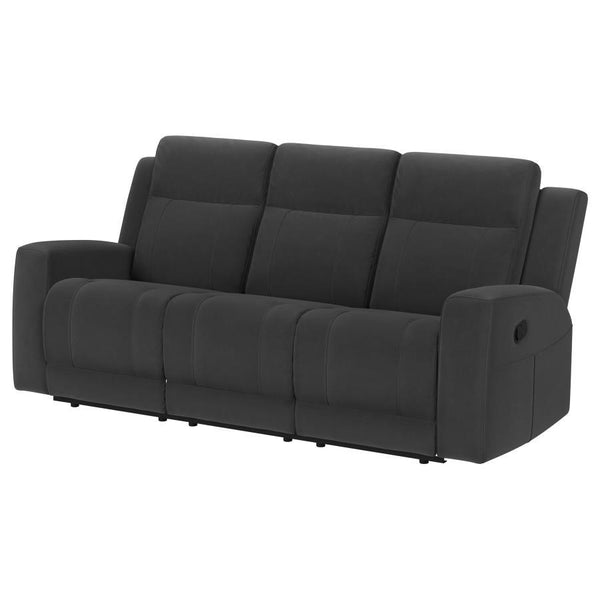 Brentwood - Upholstered Motion Reclining Sofa - Dark Charcoal