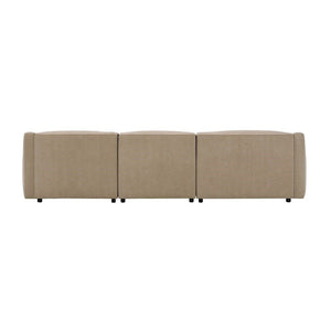 Veata - Sectional Sofa - Light Brown Suede Velvet