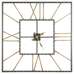 A huge clock, especially one that-'s unique, is an easy way to incorporate casual design into a room-'s decor. With this square wall clock, you-'ll always know what time it is. The openwork design cleverly incorporates a Roman numeral clock face with trad