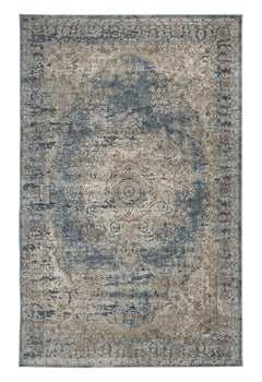 Return to tradition in style with this alluring area rug. Faux faded medallion motif captures a look of European-influenced elegance. Soft pile brings modern comfort to scene.<br/><br/><b>Product Features</b><ul><li>Made of polypropylene/chenille/polyeste