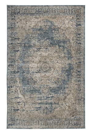Return to tradition in style with this alluring area rug. Faux faded medallion motif captures a look of European-influenced elegance. Soft pile brings modern comfort to scene.<br/><br/><b>Product Features</b><ul><li>Made of polypropylene/chenille/polyeste