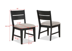 Mathis - 5 Piece Dining Room Set - Black / Gray