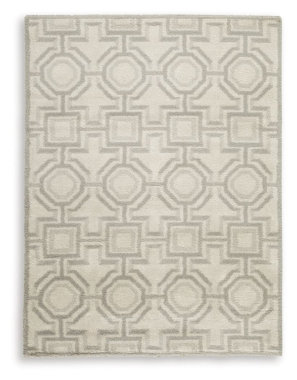 Define a space in a beautiful way with this magnificent rug. Its gorgeous geometric design in gray and ivory infuses a modern sensibility that simply suits your style without being overwhelming. Plus the rug-'s plush pile feels fantastic underfoot.<br/><b