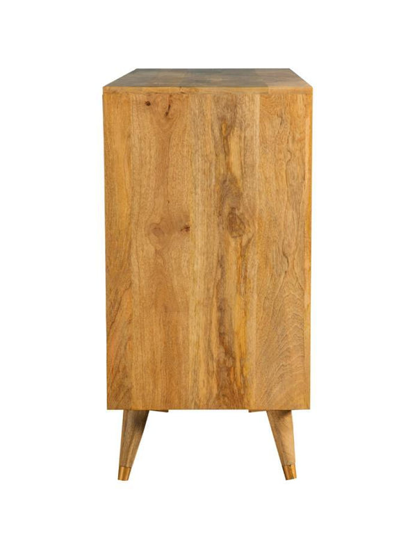 Alyssum - 3-Door Mango Wood Accent Cabinet - Natural