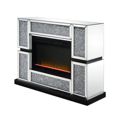 This electric fireplace makes a beautiful centerpiece. With functions such as adjustable temperature, timer, and more, all accessible through the discreet touch panel. It-'s also a pleasure to use. Inlaid acrylic diamonds keep your room bright with ambien
