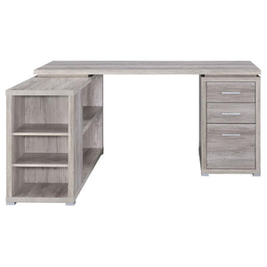 Yvette - 3-Drawer L-Shape Computer Desk - Gray Driftwood