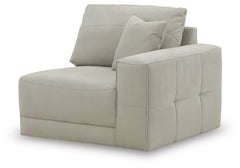 This right-arm facing corner chair is made with faux nubuck leather upholstery. Fully finished on all sides, it pairs with other items in the series to make a modular sectional.<br><br><b>Additional Dimensions</b><br><ul><li>Arm height: 26-"</li><li>Seat 
