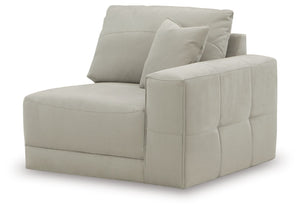 This right-arm facing corner chair is made with faux nubuck leather upholstery. Fully finished on all sides, it pairs with other items in the series to make a modular sectional.<br><br><b>Additional Dimensions</b><br><ul><li>Arm height: 26-"</li><li>Seat 