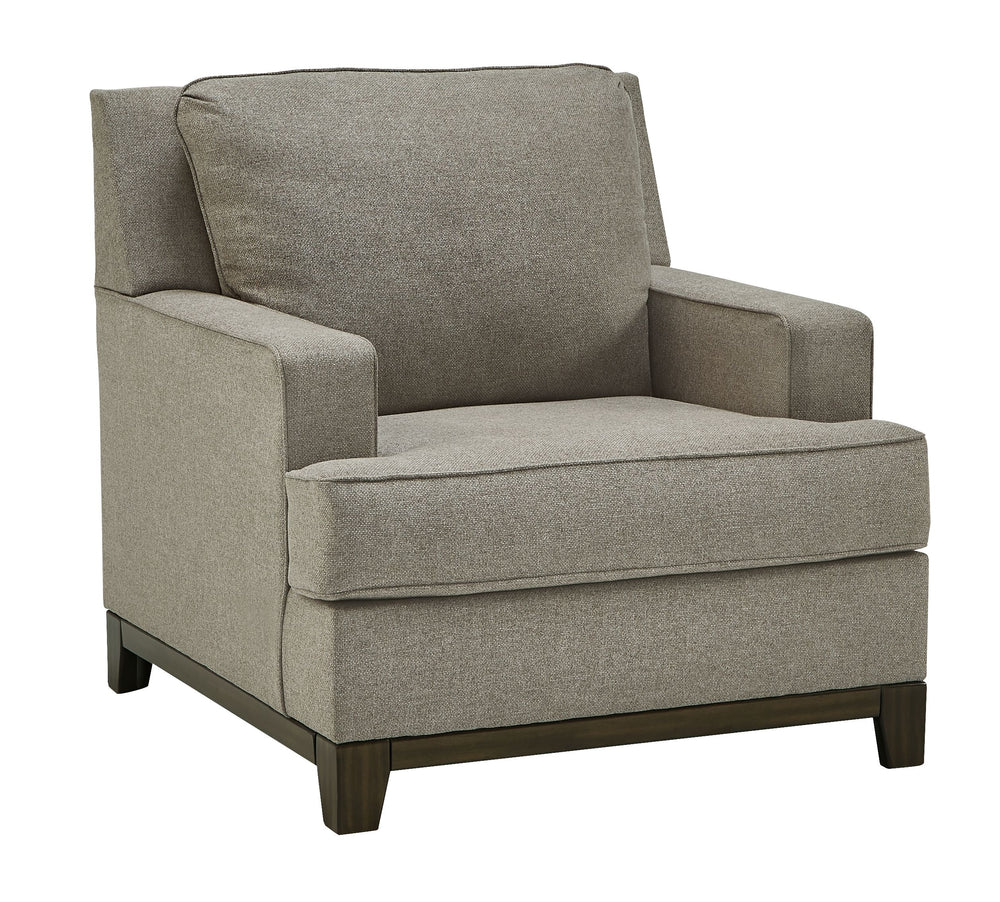Whether your style is American classic, contemporary or an eclectic mix, this beautifully versatile chair is sure to look right at home. Distinctive elements include an exposed rail, sleek lines and decadent woven upholstery in a rich neutral shade inspir