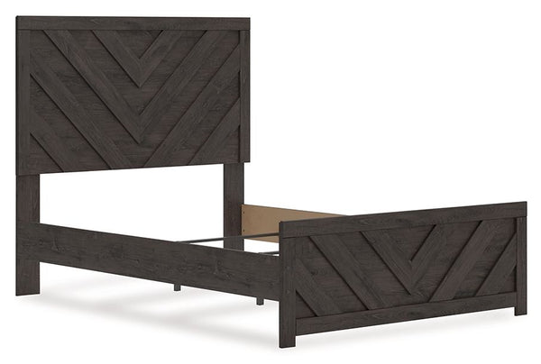 Prendonea - Charcoal - Full Panel Bed