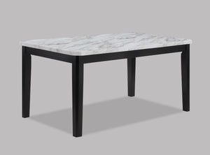  designed to bring elegance and sophistication to every meal. The stunning faux-marble tabletop offers a sleek and polished look