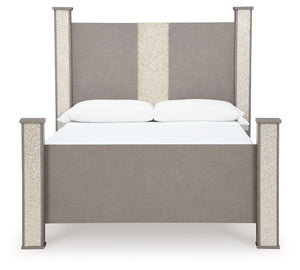 Surancha - Gray - Queen Poster Bed
