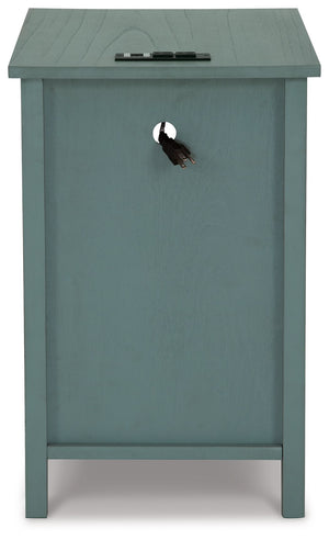 Treytown - Teal - Chair Side End Table