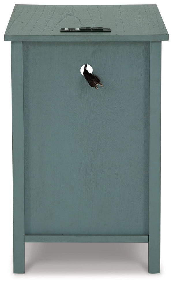 Treytown - Teal - Chair Side End Table