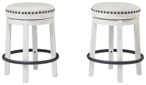 Valebeck - White / Black - UPH Swivel Stool