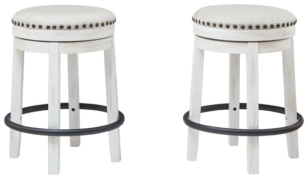 Valebeck - White / Black - UPH Swivel Stool