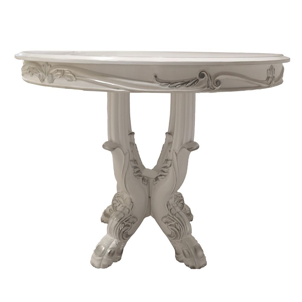 Dresden - Counter Height Table 48-"L - Bone White Finish