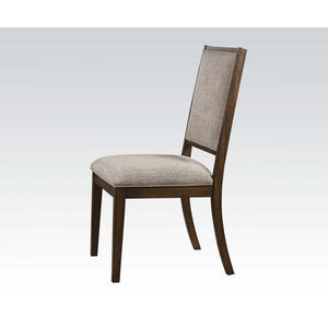 KD, Armless Chair â€¢ Padded SEAT & BACK: Fabric Cushion (multi-tone pattern) â€¢ Diamond Shape Wooden Back Trim (Outside)/Apron Seat â€¢ Wooden Tapered Leg<br/><br/><b>Product Features</b><ul><li>Rectangular Double Pedestal Table (w/1 x 20-" Leaf)</li><l