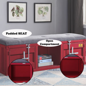  1 Open Compartment Stationary Seat Padded SEAT: Cushion (Solid Pattern) Features: Metal Frame