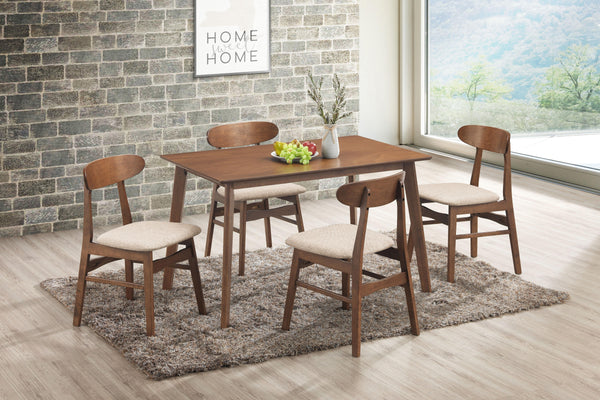 Morocco - 5 Piece Dining Room Set (Rectangle Dining Table & 4 Chairs) - Natural