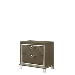 2 Drw Drawer: Embossed Front, GLIDE) Side Metal (2/3 Ext.), DOVETAIL) English Front & Back, Lined Paper Veneer (NO FELT), Safety Stop, Manual-Close, Hardware: Single Pull Metal Knob CONSTRUCTION] Wooden Case-Leg: Wood (Rbw), MDF, PB, Mirrored Beveled Trim