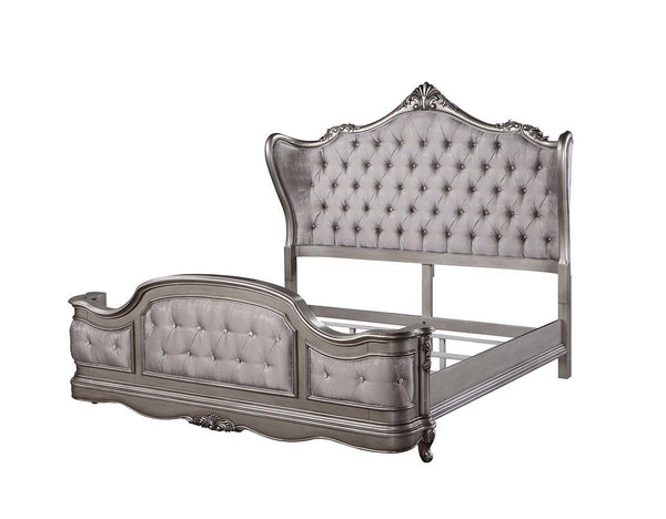 Create the feel of a European chateau in your bedroom with the Ausonia collection. Gathering inspiration from vintage Rococo design, featuring intricate carvings that embody the period. The wingback headboard is a classic design is accented with crystal-l