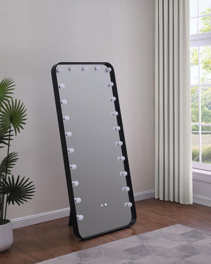 Dress up your walk-in closet or bedroom dressing area with a standing mirror that includes lights. It-'s got Hollywood glam appeal with compact globe lights on three sides, delivering energy efficient illumination that-'s bright and even for checking outf