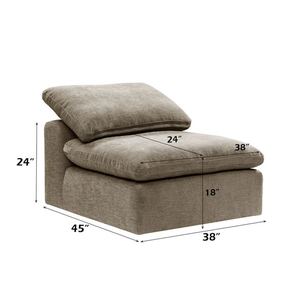 Naveen - Armless Chair - Khaki