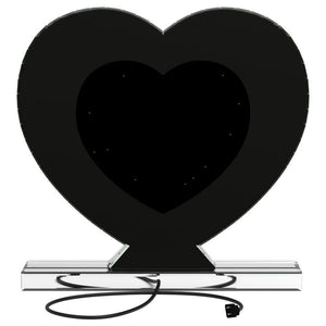 Euston - Heart Shaped Vanity Mirror - Silver