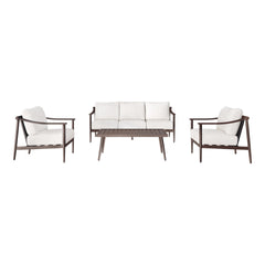 Embark on a journey of unparalleled relaxation with our Moana Outdoor Conversation Set, complete with two Club Chairs, 3-Seater Sofa and matching Coffee Table. Built to withstand the test of time, Moana features a sturdy aluminum frame with a powder-coate
